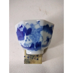 清代青花缠枝莲卷缸_青花瓷_碧华堂【7788旧书网】