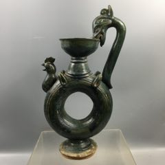543宋代动物纹三足香炉_绿釉瓷_相识缘分【7788红宝书】