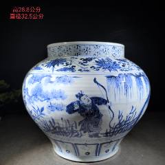 清代中期青花香炉_青花瓷_缘古斋斋【7788旧书网】