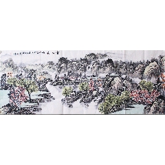 吴冠中】精品国画《江南风光》一幅，带出版物，原装旧裱，立轴，画芯