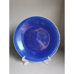 光绪庆余堂制款记）霁蓝釉瓷器大碗一只，全品_蓝釉瓷_品味阁【7788旧书网】