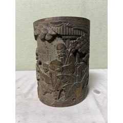 小叶紫檀笔筒，重802克_笔筒/笔洗/笔具_炳煌堂【7788红宝书】