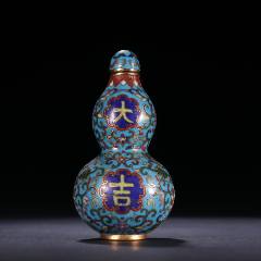 天然水晶内画财神像鼻烟壶_旧鼻烟壶_炳煌堂【7788红宝书】