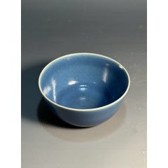 古玩旧藏清代孔雀蓝釉堆塑龙纹瓶_蓝釉瓷_贪睡小企鹅的店【7788旧书网】