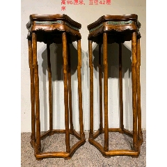 古董木艺明清黄花梨老家具清代海南黄花梨书柜_木架/博古架_年年红古玩