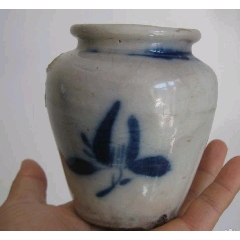 青花粥罐_青花瓷_民俗古玩杂项一手店【7788旧书网】