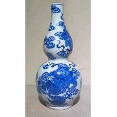 青花云鹤纹葫芦瓶_青花瓷_紫枫林【7788旧书网】
