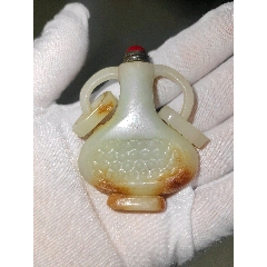 珊瑚红老琉璃浮雕鼻烟壶_旧鼻烟壶_曹记文具【7788红宝书】