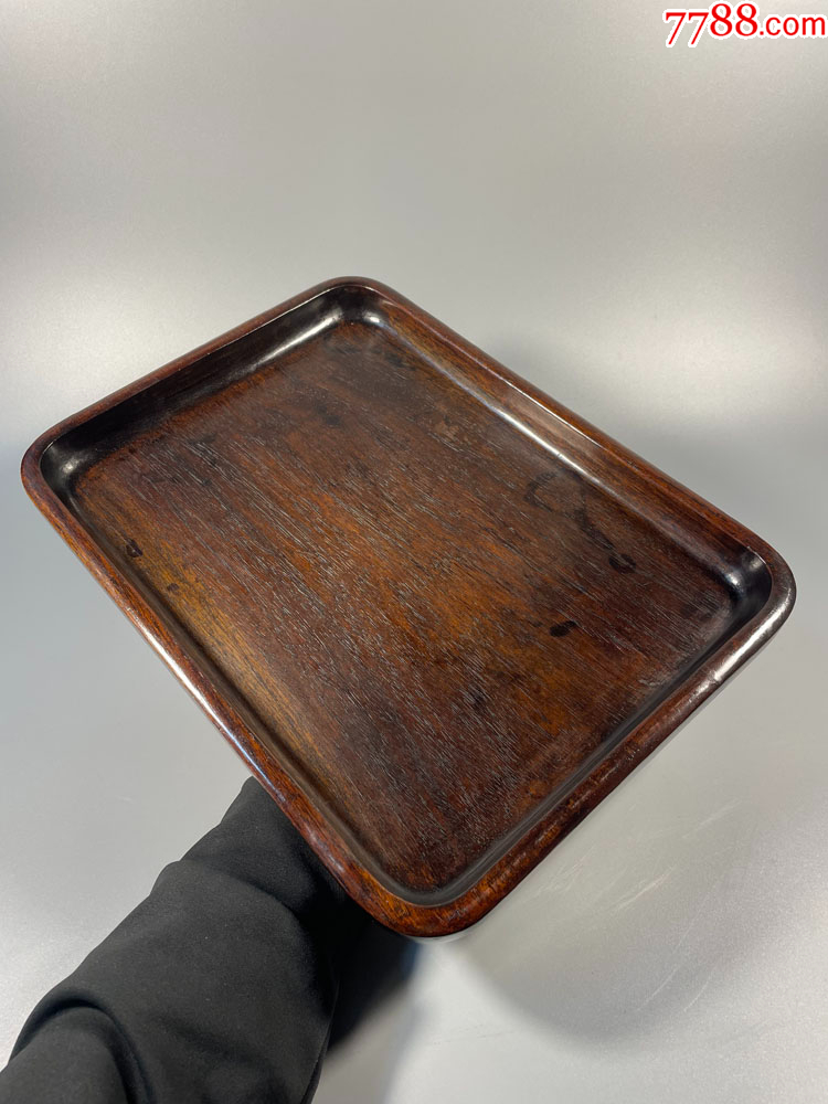 ■時代物■茶器入れ・一枚板・一刀彫・古木・・工芸品・茶道具・古道具・古民具・欅 清時代 古花梨木彫 空彫 茶盤 盤 茶擺 茶置物 茶道具 煎茶道具 時代物