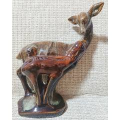 旧藏北宋钧窑葡萄紫釉四方冲天耳炉尺寸：高10.5cm宽13.5cm_花釉/窑变瓷