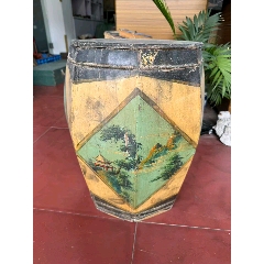 创汇时期铜胎堆朱剔红花瓶一个带原标签红牡丹花手工雕刻_旧漆器_天雅