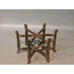 老黄花梨家具古董老木器清代海黄插屏风多宝阁博古架明清老家具_木架