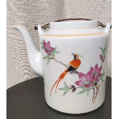 五十年代粉彩山水茶壶-茶壶-7788红宝书