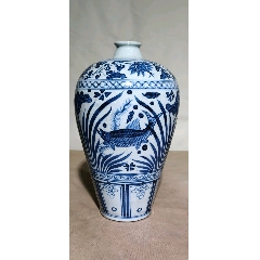 清代青花棒槌瓶_青花瓷_历史回收站【7788旧书网】