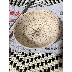 景德镇建国瓷厂黄釉堆白梅花天球瓶_黄釉瓷_怀旧时光古玩店【7788旧书网】