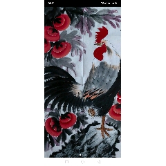 文瑛工笔旧裱绢本花鸟立轴_花鸟国画原作_苏恒堂【7788收藏】