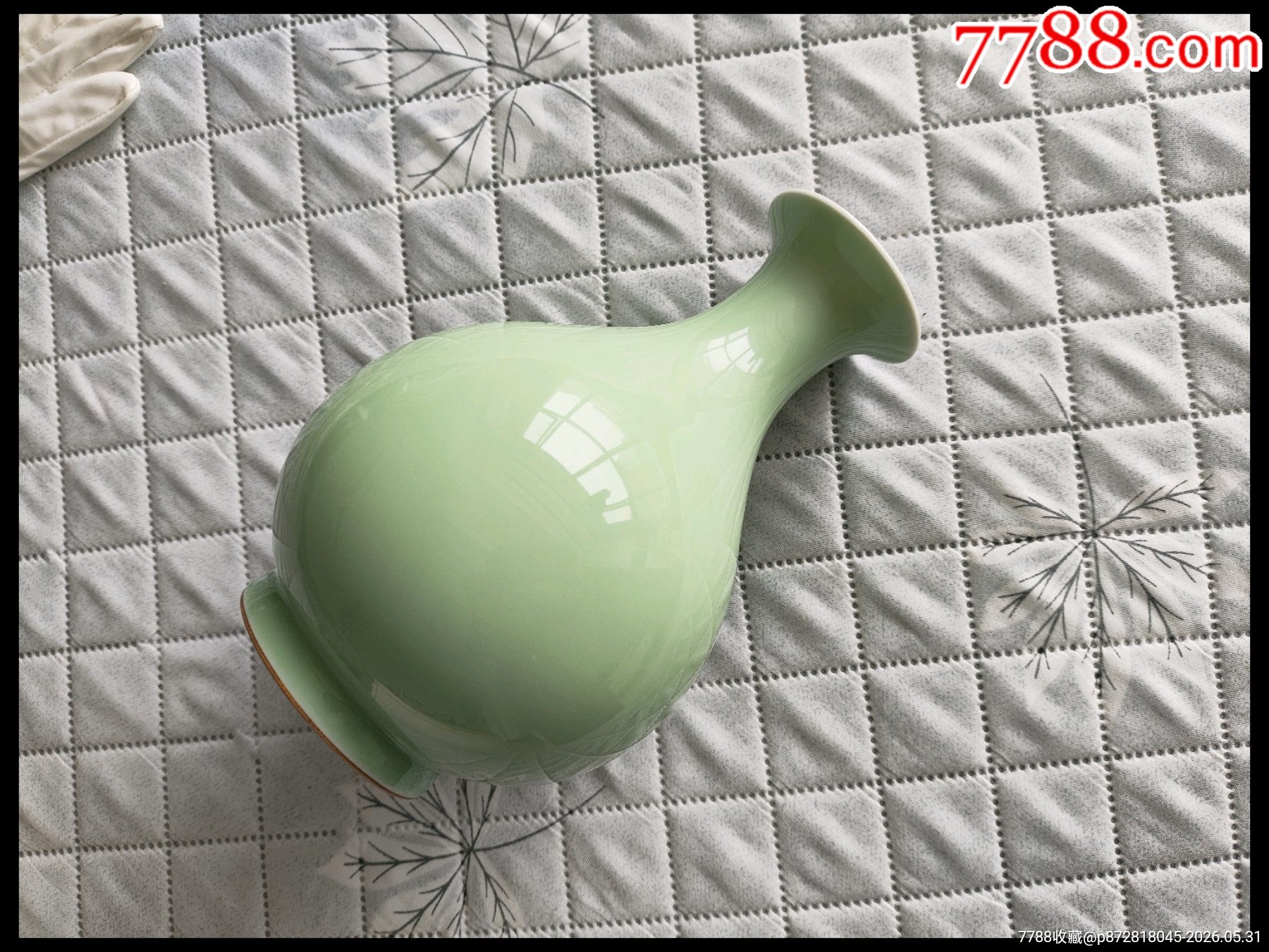 清代康熙豆青釉玉壺春瓶_價格1300元_第3張_7788商城__七七八八商品交易平臺(7788.com)