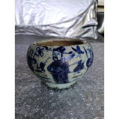 HB1242清中期缠枝莲青花茶碗_青花瓷_喜堂古玩收藏【7788旧书网】