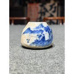 晚清民国三足全品双龙戏珠大香炉_青花瓷_东瓯万宝斋【7788旧书网】