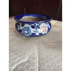 清代祭蓝釉美工三足老香炉_蓝釉瓷_图片价格_收藏行情_7788集邮网