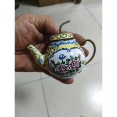 七宝茶罐。高7.5口径6厘米_景泰蓝/珐琅_图片鉴赏_收藏价值_7788铜炉收藏