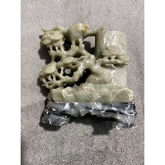 石卿款田黄石山水人物原石摆_寿山石_南缘阁【7788红宝书】