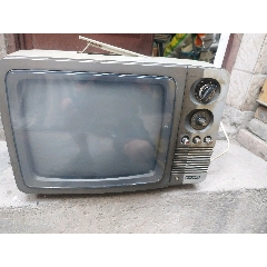 古董电视机日本原装索尼黑白TV-124CH，带天线全完整，小时候的奢侈品