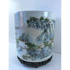 清代五彩人物茶壶，画工好，瓷质好，壶身完整，很好的收藏标本_旧瓷器_