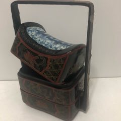 老黄花梨木箱古董老家具清代黄花梨海黄满雕龙纹超大书箱明清家具_木盒