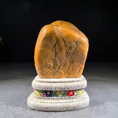 寿山黄金皮田黄石印章_寿山石_一眼货【7788奇石收藏】