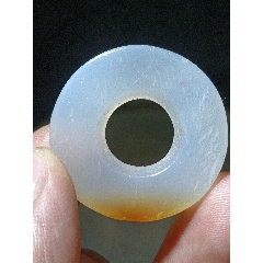 5號柜臺放漏！清代老瑪瑙玉壁環(huán)，巧色，如圖，低價處理！