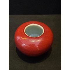 清代霁红苹果尊_红釉瓷_玉晨峰宝阁【7788铜器收藏】