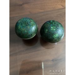 解放左右｜景泰蓝铜胎掐丝珐琅双龙戏珠如意云纹小盖罐姜罐一对_其他