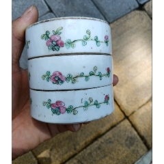 官窑款清代洞石花卉粉彩花口大供碗！底款：大清同治_旧瓷器_信天游收藏