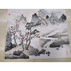 吴冠中】精品国画《江南风光》一幅，带出版物，原装旧裱，立轴，画芯