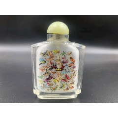 青花釉里红人物鼻烟壶，底款“康熙年制”_旧鼻烟壶_程饶金【7788旧书网】