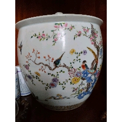 80年代，十大瓷厂，建国瓷厂，邓希平大师三阳开泰扁肚瓶一只y_旧瓷器_