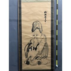 民間仕入れ品　中国 時代書道※激安骨董品 吴道子 作 AK695A12-2 LA 5 唐，吴道子，精品绢本人物41.2X82.9 字畫書法古玩二手【華夏】533