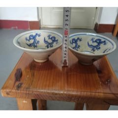 清代嘉庆时期青花「通景山水」盖碗_青花瓷_玩古怡情【7788红宝书】