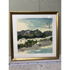 林无名画吴冠中笔意紫藤紫气东来65+65Cm画心_山水国画原作_严氏雅玩
