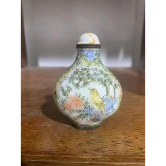 青花釉里红人物鼻烟壶，底款“康熙年制”_旧鼻烟壶_程饶金【7788旧书网】
