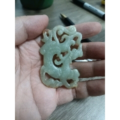 太阳神玉石人—玉枭（玉蝙蝠）黑石玉人—高古玉器—红山文化玉器_岫岩玉_