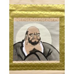 吴道子精品手绘老绢敬佛图，吴道子唐代著名画家书法家，世人尊称，画圣