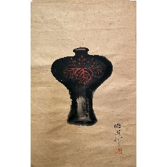昭和南畫(huà)名家、北村明道的《花瓶》-￥300 元_花鳥(niǎo)國(guó)畫(huà)原作_7788網(wǎng)