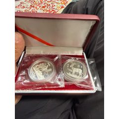 中国龙银币NGC评级MS64分，国内首日金蓝标，编号8502586-100_其它金银