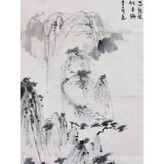 古玩字画收藏古董书画收藏精品老书画包邮_山水国画原作_花梨紫檀宫