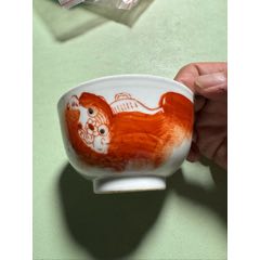 清代胭脂红苹果尊_红釉瓷_什古斋【7788红宝书】