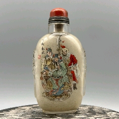 清国の鼻煙壺 鎏金宝瓶　金竜彫刻　時代物　アンティーク 库存处理铜鎏金鼻烟壶_旧鼻烟壶_古玉轩藏品【7788旧书网】