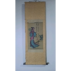 80--90年代，手绘工笔淡彩人物煮茶图2张_人物国画原作_居山堂【7788