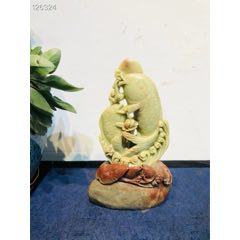 高8长6宽4厘米，老寿山石雕观音，请看图，小瑕疵，包邮_寿山石_木雕